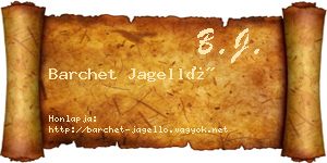 Barchet Jagelló névjegykártya